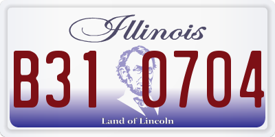 IL license plate B310704