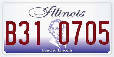 IL license plate B310705