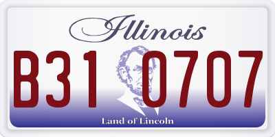 IL license plate B310707