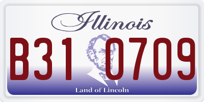 IL license plate B310709
