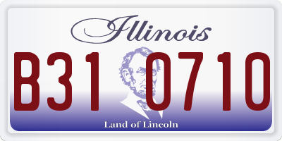 IL license plate B310710