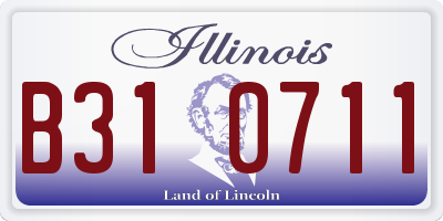 IL license plate B310711