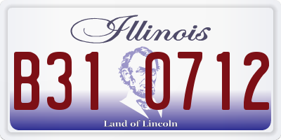 IL license plate B310712