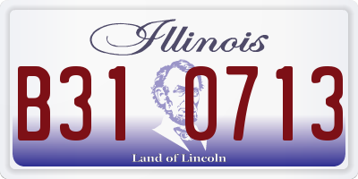 IL license plate B310713