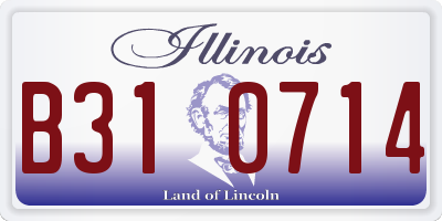 IL license plate B310714