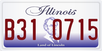 IL license plate B310715
