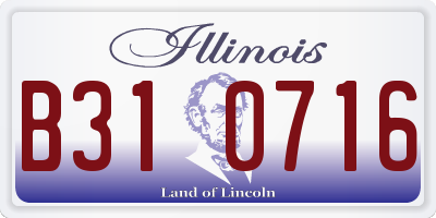 IL license plate B310716