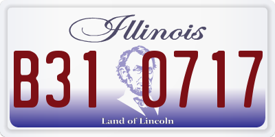 IL license plate B310717