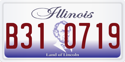 IL license plate B310719