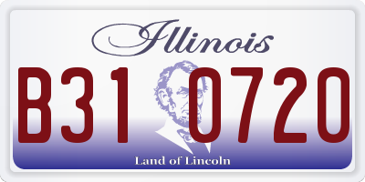 IL license plate B310720