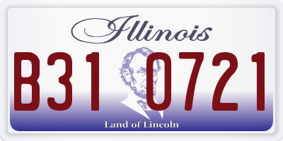 IL license plate B310721