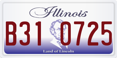 IL license plate B310725