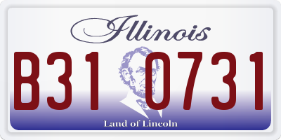 IL license plate B310731