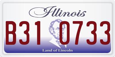 IL license plate B310733