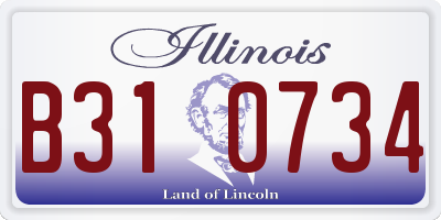 IL license plate B310734
