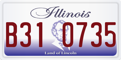 IL license plate B310735