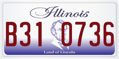 IL license plate B310736