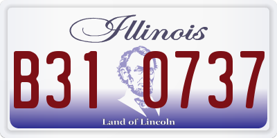 IL license plate B310737