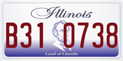 IL license plate B310738