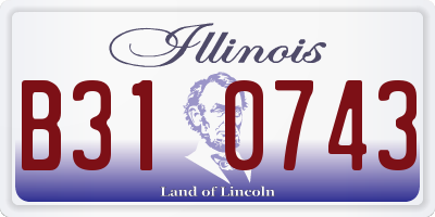 IL license plate B310743