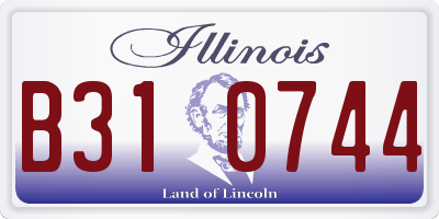 IL license plate B310744