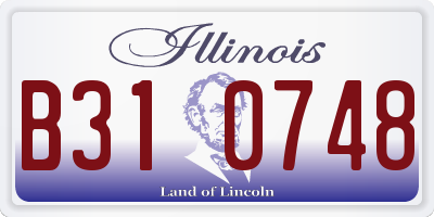 IL license plate B310748