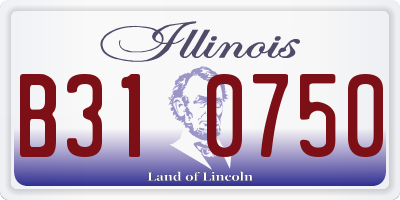 IL license plate B310750