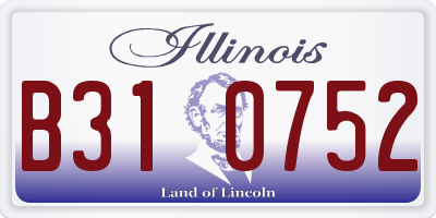 IL license plate B310752