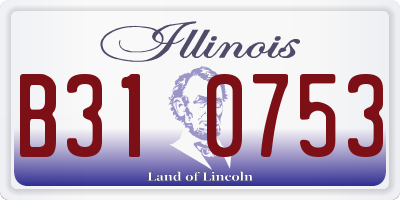 IL license plate B310753