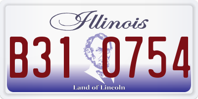 IL license plate B310754