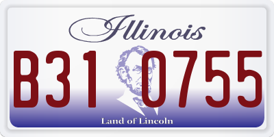 IL license plate B310755