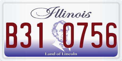IL license plate B310756