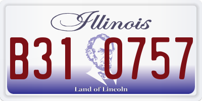 IL license plate B310757