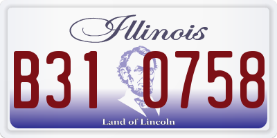 IL license plate B310758
