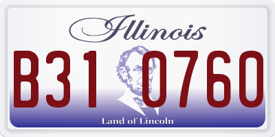 IL license plate B310760