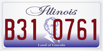 IL license plate B310761