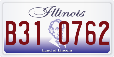 IL license plate B310762