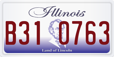 IL license plate B310763