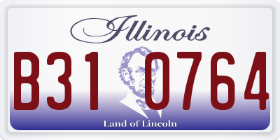 IL license plate B310764