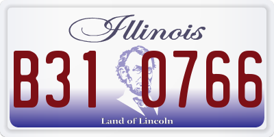 IL license plate B310766