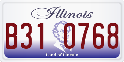 IL license plate B310768