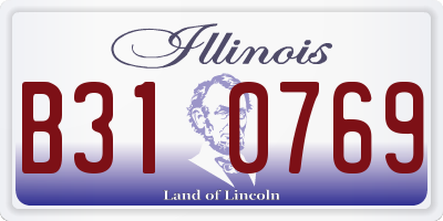 IL license plate B310769