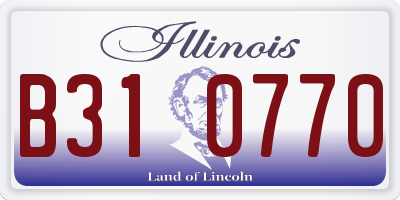 IL license plate B310770