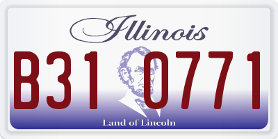 IL license plate B310771