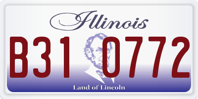 IL license plate B310772