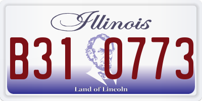 IL license plate B310773