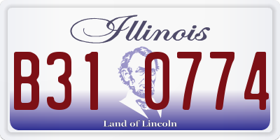 IL license plate B310774