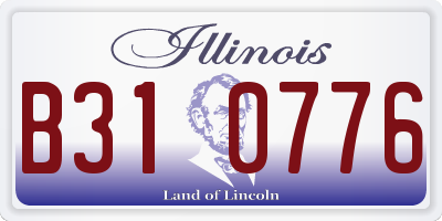 IL license plate B310776