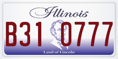 IL license plate B310777