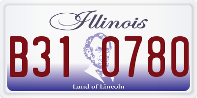 IL license plate B310780